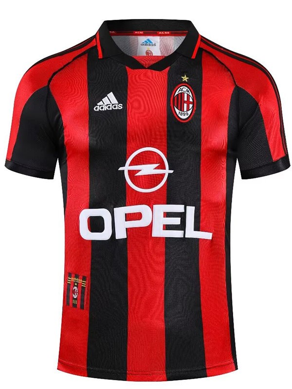 AC milan home jersey mens retro shirt 1998-2000